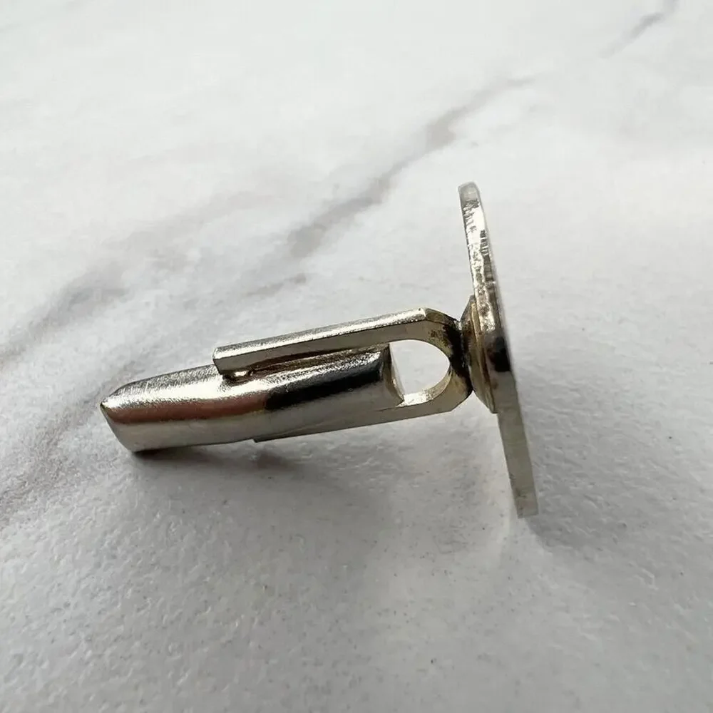 Vintage Silver Tone Square Patent 2920363 Single Cufflink